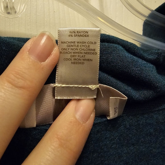 NWT LOFT Outlet Long-sleeved Teal Cowl Neck Dress - XL - Picture 4 of 6